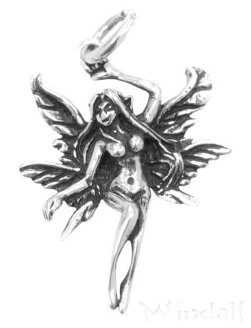 WINDALF Schmuck-Anhänger FAIRY 3.5 cm Elfe Silber - Windalf.de