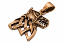 WINDALF Schmuck Anh&auml;nger FENRIR Lokis Wolf 3.3 cm Vikings Bronze - Windalf.de