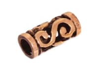 WINDALF Kleine Haar& Bartperle FENELLA 9 mm Keltische Spiralen Bronze - Windalf.de