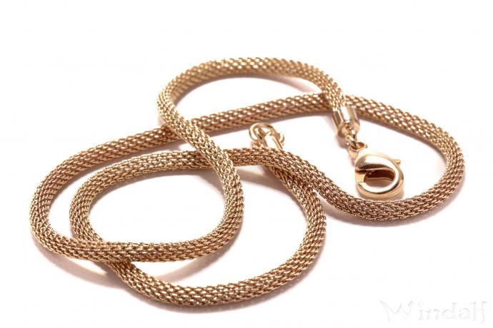 WINDALF Elegante Damen Halskette DALIAH 61 cm Schlangenkette aus Bronze WINDALF Elegante Damen Halskette DALIAH 61 cm Schlangenkette aus Bronze - Windalf.de