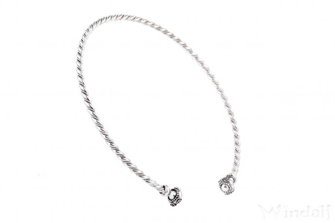 WINDALF Keltischer Männer Halsreif TRISTAN Ø 14 cm Mittelalter Torques Handgeschmiedet Silber WINDALF Keltischer Männer Halsreif TRISTAN Ø 14 cm Mittelalter Torques Handgeschmiedet Silber - Windalf.de
