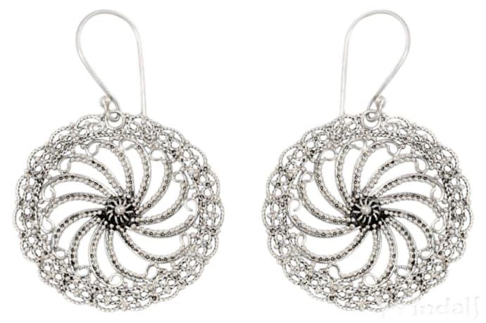 WINDALF Damen Ohrringe SOLA Wikinger Sonne Ø 2,8 cm Symbol Schmuck Handarbeit Silber - Windalf.de