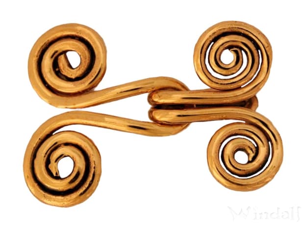 WINDALF Gewandschließe FINJA 3.4 cm Lebens-Spiralen Bronze WINDALF Gewandschließe FINJA 3.4 cm Lebens-Spiralen Bronze - Windalf.de