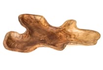 WINDALF Gro&szlig;e Holzschale LIZA 55 cm Buffetplatte Vorspeisenplatte Servierplatte Handarbeit aus Wurzelholz - Windalf.de
