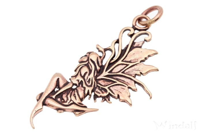 WINDALF Glücks Schmuck-Anhänger FAIRY DREAMING 4.9 cm Elfenschmuck Wunsch-Amulett Bronze - Windalf.de