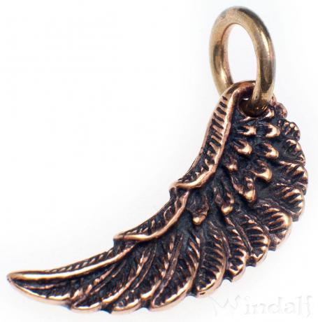 WINDALF Schmuck Anhänger ELANOR 2.8 cm Engelsflügel Bronze - Windalf.de