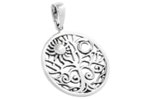 WINDALF Schmuck Anhänger ALINE 2,9 cm Sonne & Mond Lebensbaum Silber - Windalf.de