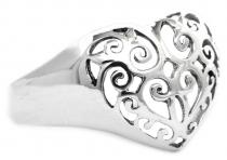 WINDALF Bohemia Damen Ring AMELY 11 mm Zartes Herz Freundschaftsring Silber - Windalf.de