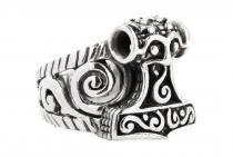 WINDALF Wikinger Ring THORWALL 21 mm Nordic Thorshammer Silber WINDALF Wikinger Ring THORWALL 21 mm Nordic Thorshammer Silber - Windalf.de