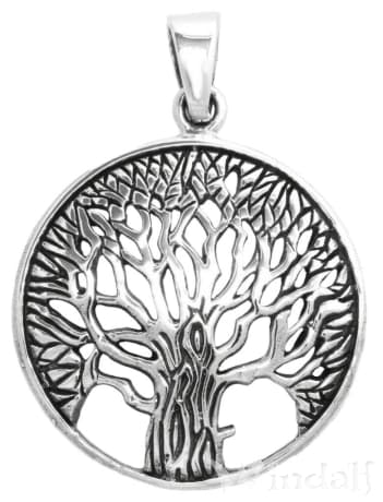 WINDALF Schmuck Anhänger DARA 3.5 cm Keltische Eiche Silber - Windalf.de