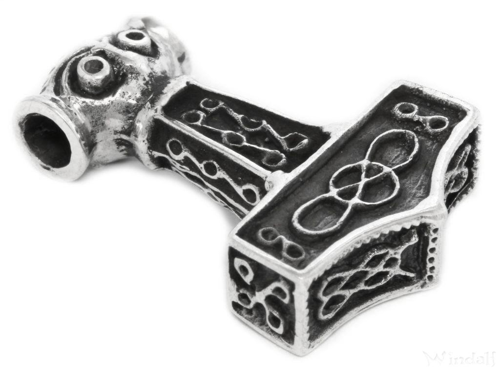 Windalf Wikinger Anhänger VALKNUT – Wotansknoten Aus 925 Sterlingsilber, 3 Cm, Antik Geschwärzt