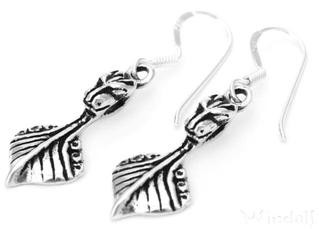 WINDALF Wikinger-Ohrringe ERATHOR 3.9 cm Drachenschiff Nordische Mythologie Silber WINDALF Wikinger-Ohrringe ERATHOR 3.9 cm Drachenschiff Nordische Mythologie Silber - Windalf.de