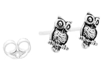 WINDALF Bohemia Ohrstecker MINA 6 mm Kleine Glücks Eule Ohrschmuck Silber - Windalf.de