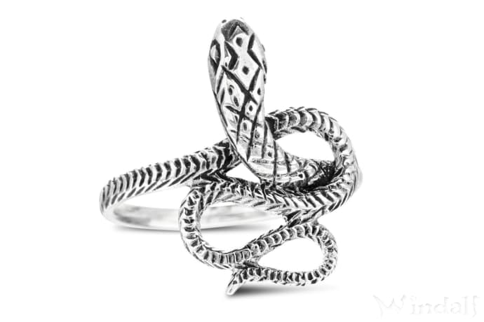 WINDALF Paradies Schlangen Ring IDUNA 19 mm Gothic Statementring Silberring WINDALF Paradies Schlangen Ring IDUNA 19 mm Gothic Statementring Silberring - Windalf.de