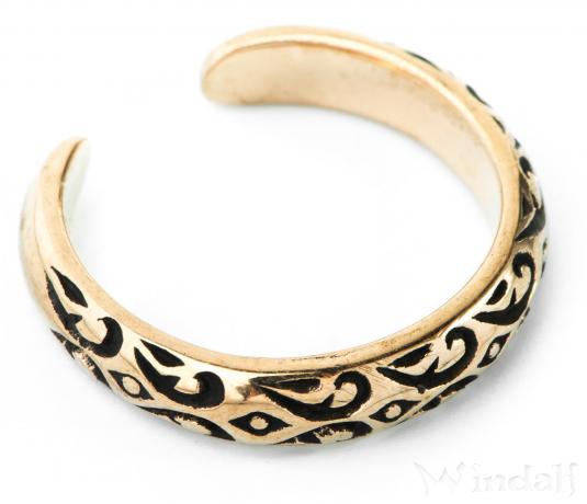 WINDALF Wikinger Zehenring SVALA 4 mm Bohemian Midi-Ring Bronze - Windalf.de