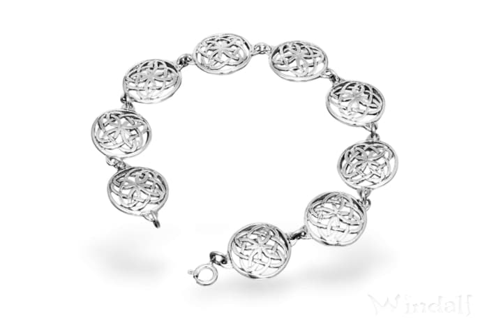WINDALF Celtic Damen Armkette SINTIA 18.5 cm Keltische Knoten Armband Silber - Windalf.de