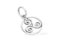 WINDALF Celtic Schmuck-Anhänger AWEN Ø 1.2 cm Kleine Triskele Silber - Windalf.de