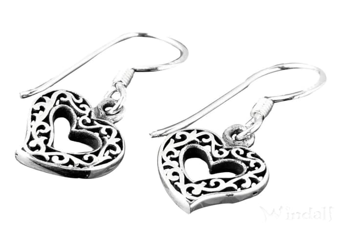 WINDALF Bohemia Damen Ohrhänger AYLA 2.8 cm Liebesherz Herz-Ohrschmuck Silber WINDALF Bohemia Damen Ohrhänger AYLA 2.8 cm Liebesherz Herz-Ohrschmuck Silber - Windalf.de