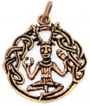 WINDALF Schmuck Anhänger CERNUNNOS 3.5 cm Keltengott Vintage Bronze - Windalf.de