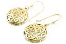 WINDALF Ohrhänger THORA 3.4 cm Die Blume des Lebens Bronze - Windalf.de