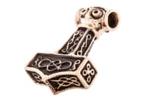WINDALF Wikinger Schmuck Anhänger RAGHNAR 2.8 cm Nordischer Thorshammer Bronze - Windalf.de
