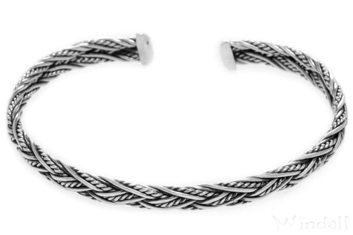 WINDALF Schmaler Wikinger Armreif HEIMDALL Ø 6 cm Vikings Armschmuck Handarbeit Silber WINDALF Schmaler Wikinger Armreif HEIMDALL Ø 6 cm Vikings Armschmuck Handarbeit Silber - Windalf.de