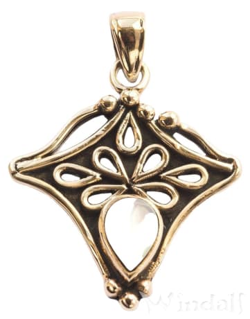 WINDALF Bohemian Anhänger MELIA 3.7 cm Vintage Perlmutt-Schmuck Bronze WINDALF Bohemian Anhänger MELIA 3.7 cm Vintage Perlmutt-Schmuck Bronze - Windalf.de