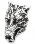 WINDALF Wikinger Silber Haar& Bartschmuck FENRIS 20 mm Wolfskopf Große Öffnung - Windalf.de