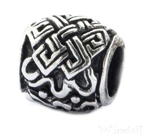 WINDALF Kelten Haarschmuck Bartperle FÖRBÄTT 7 mm Keltischer Knoten Silberperle Silber - Windalf.de