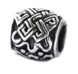 WINDALF Kelten Haarschmuck Bartperle F&Ouml;RB&Auml;TT 7 mm Keltischer Knoten Silber - Windalf.de