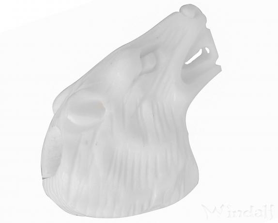 WINDALF VIkings Haar& Bartperle CLANIR 23 mm Wolfskopf Amulett Bartschmuck Handarbeit Knochen - Windalf.de