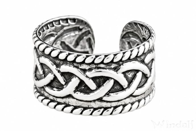 WINDALF Irische Celtic Ohrklemme ATAS 6 mm Keltische Knoten Vintage Silber - Windalf.de