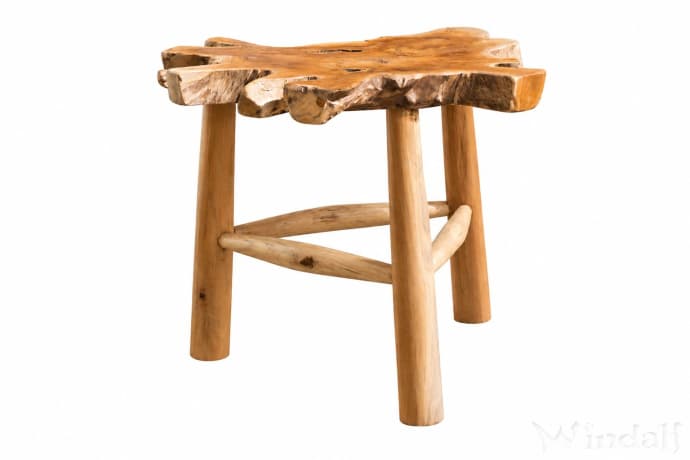 WINDALF Vintage Beistelltisch ELLEFOLK 47 cm Natur Design Abstelltisch Unikat Handarbeit aus Wurzelholz - Windalf.de