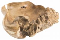 WINDALF Handarbeit Obst-Teak-Holzschale NINA 37 cm Geschenkkorb mit Traube mit Blatt Unikat WINDALF Handarbeit Obst-Teak-Holzschale NINA 37 cm Geschenkkorb mit Traube mit Blatt Unikat - Windalf.de