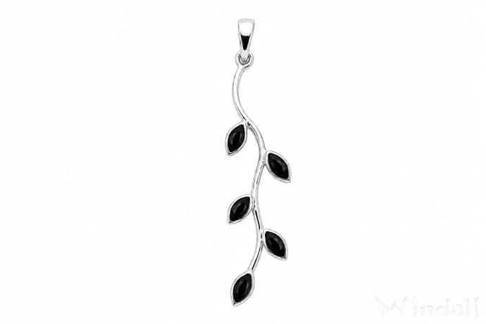 WINDALF Schmuck Anh&auml;nger FAIRY DREAM 5 cm Schwarzer Zirkonia Silber - Windalf.de