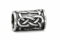 WINDALF Celtic Schmuck Perle ADAZ 12 mm Haarschmuck Bartschmuck Keltische Knoten Silber - Windalf.de