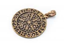 NEU Oegirshjalmr Wikinger Kompass Anhänger Bronze Gothic Schmuck 