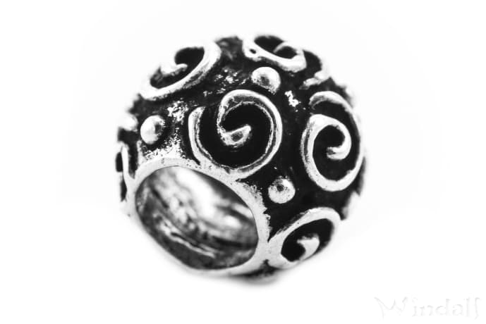 WINDALF Mittelalter Haar& Bartperle AMY 9 mm Haarschmuck Silberperle Silber WINDALF Mittelalter Haar& Bartperle AMY 9 mm Haarschmuck Silberperle Silber - Windalf.de