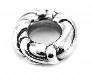 WINDALF Mittelalter Haar& Bartring ACORN 10 mm Haarschmuck Silber - Windalf.de