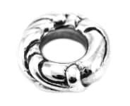 WINDALF Mittelalter Haar& Bartring ACORN 10 mm Haarschmuck Silber - Windalf.de