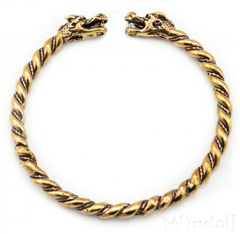 WINDALF Armreif DANOR Ø 6 cm  Wikinger Schmuck Drache Bronze WINDALF Armreif DANOR Ø 6 cm  Wikinger Schmuck Drache Bronze - Windalf.de