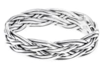 WINDALF Wikinger Damen Ring MANON 4 mm Zopf-Muster Handarbeit Silber WINDALF Wikinger Damen Ring MANON 4 mm Zopf-Muster Handarbeit Silber - Windalf.de