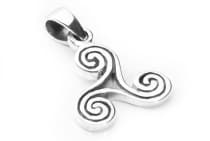 WINDALF Schmuck Anhänger RAYA 2.4 cm Keltische Triskele Silber - Windalf.de