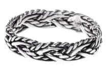 WINDALF Celtic Silberring SKARA 4 mm Zopfmuster Stapelring Handgearbeitet Silber - Windalf.de