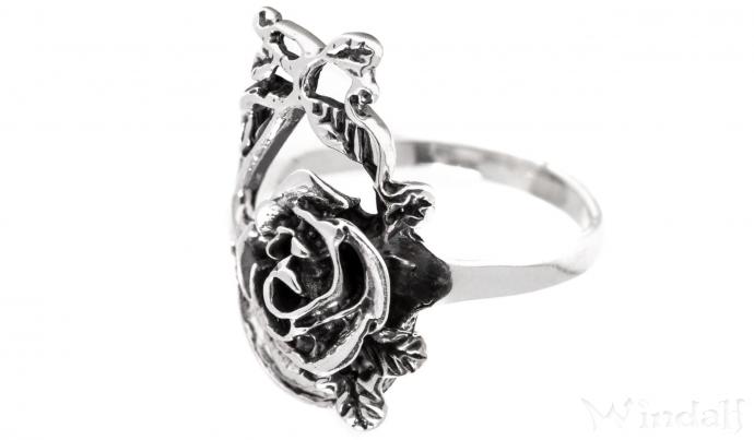 WINDALF Bohemia Rosen Ring ROZARIA 19 mm Rosen-Schmuck Blumenring Silber WINDALF Bohemia Rosen Ring ROZARIA 19 mm Rosen-Schmuck Blumenring Silber - Windalf.de
