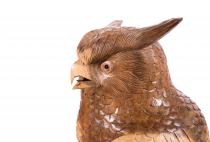 WINDALF Deko Holzfigur RAYAN 100 cm Eulen Figur Natur Gartendeko Handarbeit aus Holz - Windalf.de