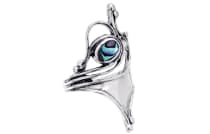 WINDALF Langer Damen Ring VENICE 30 mm Pauamuschel Gothic Schmuck Silber - Windalf.de