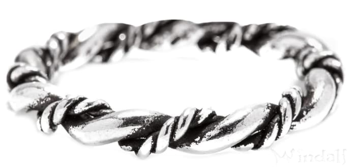 WINDALF Vikings Ring DHARA 3.3 mm Wikinger Schmuck Kordel-Ring Handarbeit Silber WINDALF Vikings Ring DHARA 3.3 mm Wikinger Schmuck Kordel-Ring Handarbeit Silber - Windalf.de