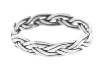 WINDALF Zarter Damen Flecht Ring RANA 4 mm Wikinger Schmuck Handarbeit Silber WINDALF Zarter Damen Flecht Ring RANA 4 mm Wikinger Schmuck Handarbeit Silber - Windalf.de