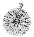WINDALF Kompass Schmuck Anhänger WINDROSE Ø 3 cm Steam Punk  Silber WINDALF Kompass Schmuck Anhänger WINDROSE Ø 3 cm Steam Punk  Silber - Windalf.de
